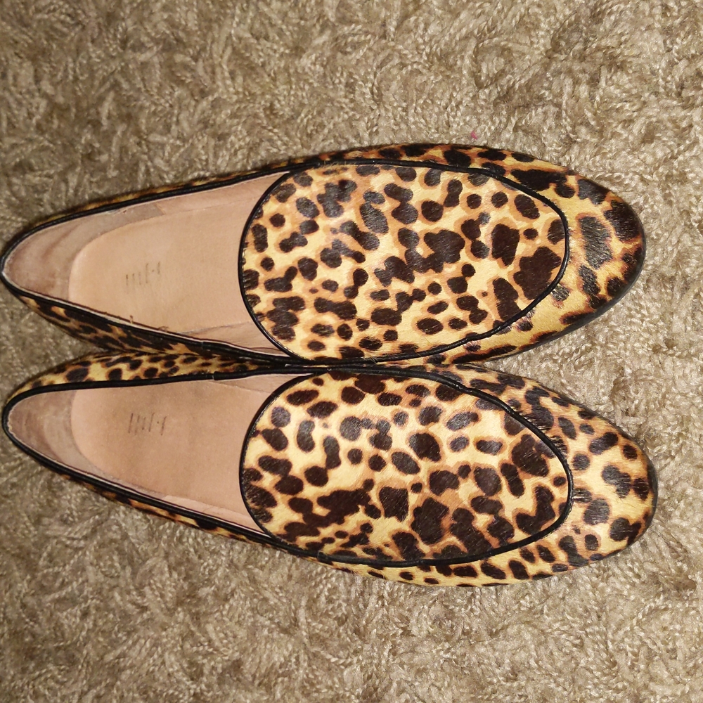 J. Jill Leopard Print Flats in Brown and Black
